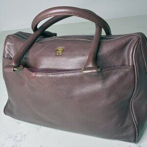 ETIENNE AIGNER Boston Bag Handbag Classic Burgundy